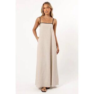 MVN Elliana Maxi Dress In Beige Size XL